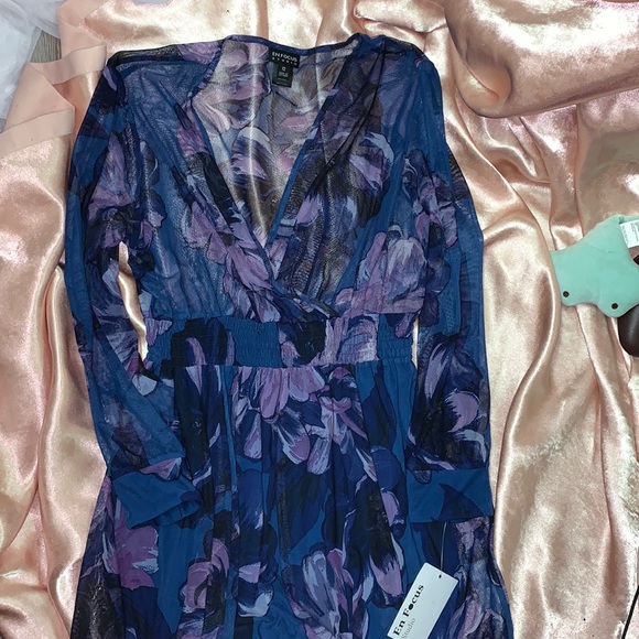Enfocus Studio Dresses & Skirts - Blue floral longsleeve dress